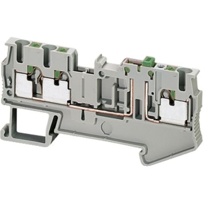 Picture of Terminal block, Linergy TR, grey, 2.5mm², push-in type, knife disconnect, 3 points, set of 50