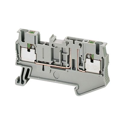 Picture of Terminal block Linergy TR, push-in type, basic disconnect terminal, 2 points, 2.5mm², grey, set of 50