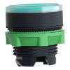 Picture of Head for illuminated push button, Harmony XB5, plastic, flush, green, 22mm, spring return, plain lens for BA9s bulb