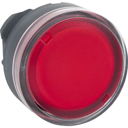 Picture of Head for illuminated push button, Harmony XB5, plastic, flush, red, 22mm, spring return, plain lens for BA9s bulb