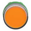 Picture of Harmony XB5, Head for illuminated push button, plastic, orange flush, 22mm, universal LED, spring return, plain lens