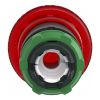 Picture of Head for illuminated emergency switching off push button, Harmony XB5, plastic, red mushroom 40mm, 22mm, universal LED, turn to release
