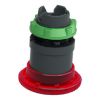 Picture of Head for illuminated emergency switching off push button, Harmony XB5, plastic, red mushroom 40mm, 22mm, universal LED, turn to release