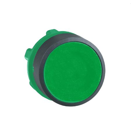 Picture of Harmony XB5, Push button head, plastic, flush, green, 22mm, spring return, unmarked