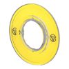 Picture of Legend holder 60mm for emergency stop switching off push button, Harmony XB4, plastic, yellow, unmarked