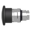 Picture of Mushroom push button head 40mm, Harmony XB4, metal, black, 22mm, latching push pull