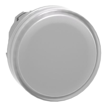 Picture of Harmony XB4, Head for Pilot light, metal, white, 22mm, universal LED, plain lens