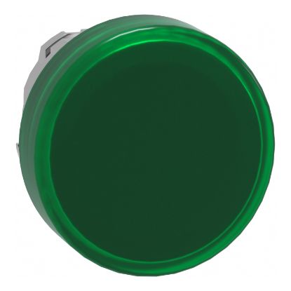 Picture of Harmony XB4, Head for Pilot light, metal, green, 22mm, universal LED, plain lens