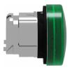 Picture of Harmony XB4, Head for Pilot light, metal, green, 22mm, universal LED, plain lens