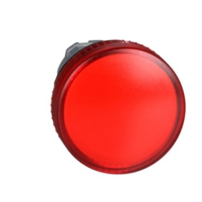 Picture of Head for pilot light, Harmony XB4, metal, red, 22mm, plain lens for BA9s bulb