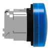 Picture of Harmony XB4, Head for Pilot light, metal, blue, 22mm, universal LED, plain lens