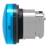 Picture of Head for pilot light, Harmony XB4, metal, blue, 22mm, plain lens for BA9s bulb