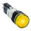 Picture of Complete pilot light, Harmony XB6, round yellow, plastic, 16mm, integral LED 12...24V