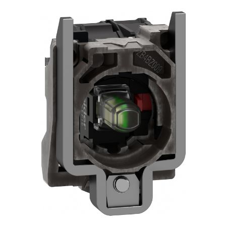 Picture of Complete body contact assembly and light block, Harmony XB4, with body fixing collar, universal LED, 24V, 1NC