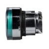 Picture of Head for illuminated push button, Harmony XB4, metal, flush, green, 22mm, spring return, plain lens for BA9s bulb