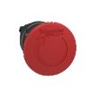 Picture of Emergency stop head, Harmony XB4, switching off, black metal, red mushroom 40mm, 22mm, trigger latching turn to release