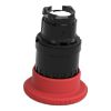 Picture of Emergency stop head, Harmony XB4, switching off, black metal, red mushroom 40mm, 22mm, trigger latching turn to release