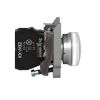 Picture of Harmony XB4, Pilot light, grey plastic, white, 22mm, universal LED, plain lens, 24V AC DC