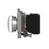 Picture of Harmony XB4, Pilot light, grey plastic, white, 22mm, universal LED, plain lens, 24V AC DC