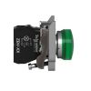 Picture of Harmony XB4, Pilot light, grey plastic, green, 22mm, universal LED, plain lens, 24V AC DC
