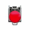 Picture of Harmony XB4, Pilot light, grey plastic, red, 22mm, universal LED, plain lens, 24V AC DC