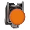 Picture of Harmony XB4, Pilot light, grey plastic, orange, 22mm, universal LED, plain lens, 24V AC DC