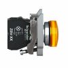 Picture of Pilot light, Harmony XB4,metal, orange, 22mm, universal LED, plain lens, 110...120V AC