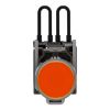 Picture of Push-to-test pilot light, Harmony XB4, metal, orange, universal LED, screw clamp terminals, 110...120V