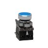 Picture of Push-to-test pilot light, Harmony XB4, metal, blue, universal LED, screw clamp terminals, 24V