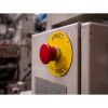 Picture of Legend holder 60mm for emergency stop, Harmony XB4, plastic, yellow, marked EMERGENCY STOP