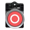 Picture of Complete push button, Easy Harmony XA2, plastic, flush, red, 22mm, spring return, marked O, 1NC