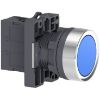Picture of Complete push button, Easy Harmony XA2, plastic, flush, blue, 22mm, spring return, unmarked, 1NO
