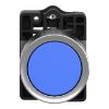 Picture of Complete push button, Easy Harmony XA2, plastic, flush, blue, 22mm, spring return, unmarked, 1NO