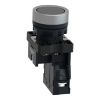Picture of Complete push button, Easy Harmony XA2, plastic, flush, black, 22mm, push push, unmarked, 1NO