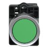 Picture of Complete push button, Easy Harmony XA2, plastic, flush, green, 22mm, push push, unmarked, 1NO