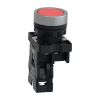 Picture of Complete push button, Easy Harmony XA2, plastic, flush, red, 22mm, push push, unmarked, 1NC