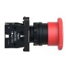 Picture of Complete emergency switching off push button, Easy Harmony XA2, plastic, red mushroom 40mm, 22mm, turn to release, 1NC