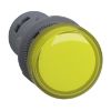 Picture of Monolithic pilot light, Easy Harmony XA2E, plastic, yellow, 22mm, integral LED, screw clamp terminals, 110V AC DC, anti interference