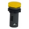 Picture of Monolithic pilot light, Easy Harmony XA2, plastic, yellow, 22mm, integral LED, screw clamp terminals, 220V DC