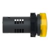 Picture of Monolithic pilot light, Easy Harmony XA2, plastic, yellow, 22mm, integral LED, screw clamp terminals, 380…400V AC, anti interference
