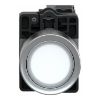 Picture of Complete illuminated push button, Easy Harmony XA2, plastic, flush, white, 22mm, spring return, 380V AC, 1NO