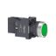 Picture of Complete illuminated push button, Easy Harmony XA2, plastic, flush, green, 22mm, spring return, 220V AC, 1NO