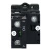 Picture of Complete illuminated push button, Easy Harmony XA2, plastic, flush, red, 22mm, spring return, 24V AC DC, 1NO