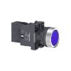Picture of Complete illuminated push button, Easy Harmony XA2, plastic, flush, blue, 22mm, spring return, 24V AC DC, 1NO