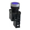 Picture of Complete illuminated push button, Easy Harmony XA2, plastic, flush, blue, 22mm, spring return, 220V AC, 1NO