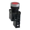 Picture of Complete illuminated push button, Easy Harmony XA2, plastic, flush, red, 22mm, spring return, 220V AC, 1NO