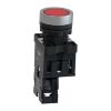 Picture of Complete illuminated push button, Easy Harmony XA2, plastic, flush, red, 22mm, spring return, 380V AC, 1NC