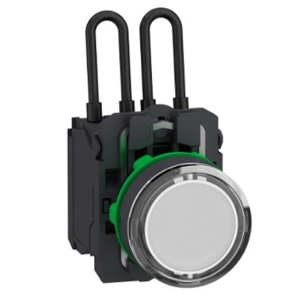 Picture of Push to test pilot light, Harmony XB5, universal LED,  white, plastic, 22mm, 110...120V