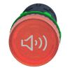 Picture of Annunciator, Harmony XB5, Illuminated buzzer, plastic, red, 22mm, continuous or intermittent tone, 24V AC DC