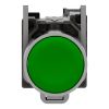 Picture of Push button, metal, Harmony XB4, flush, green, 22mm, spring return, unmarked, 1NO